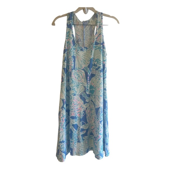 Lilly Pulitzer Blue and Pink Floral Coverup Dress - Picture 1 of 6